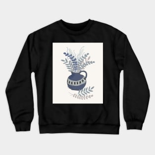 Still Life in Blue Vase Crewneck Sweatshirt